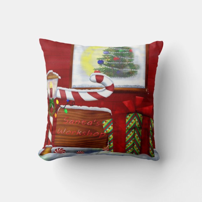 The Workshop Christmas Whimsey Cushion (Front)