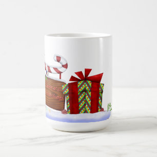 The Workshop Christmas Whimsey CUSTOM NAME Coffee Mug