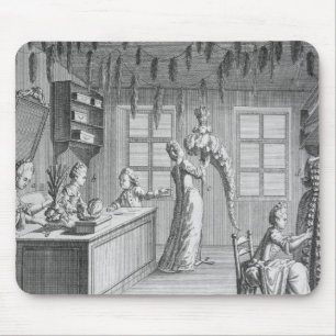 The workshop of a dressmaker, illustration from th mouse mat