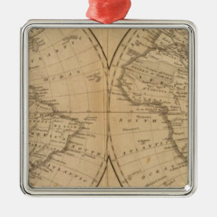 The World 2 Metal Tree Decoration