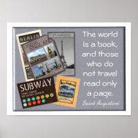 The World a Book - Saint Augustine -- quote -print