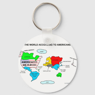 The World According to Americans Key Ring