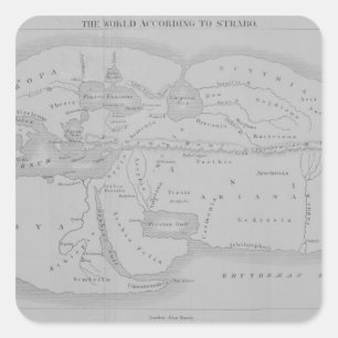 The World According to Strabo Square Sticker