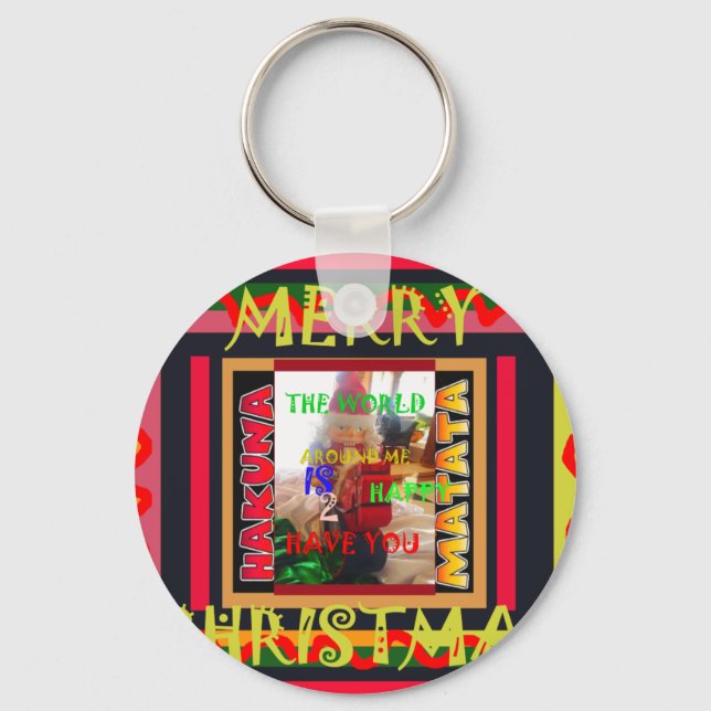 The world around Me is happy to Have You colours M Key Ring (Front)