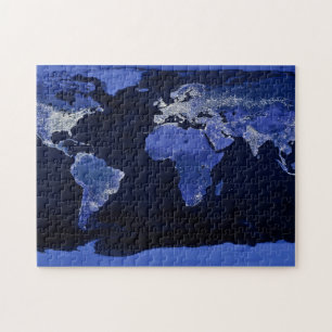 The World at Night - Map, Space Jigsaw Puzzle