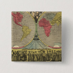 The World At One View 15 Cm Square Badge