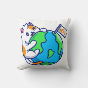 The World At Your Paws Cute Cushion