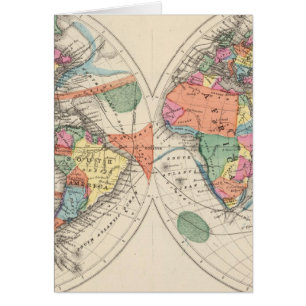The world Atlas map with currents and trade winds