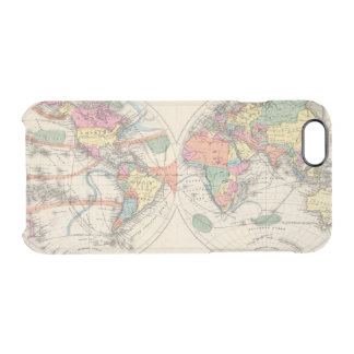 Map Of The World Clear Iphone Cases The world Atlas map with currents and trade winds Clear iPhone 6/6S Case