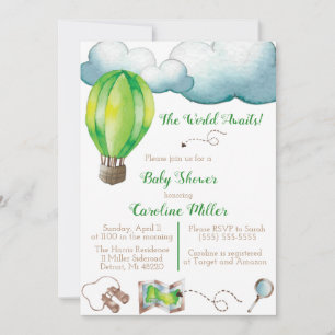 The World Awaits! Baby Shower Invitation