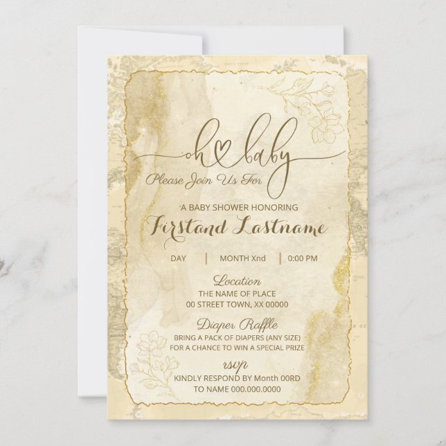 The World Awaits Baby Shower Invitation (Front)