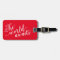 The World Awaits in Red | Luggage Tag