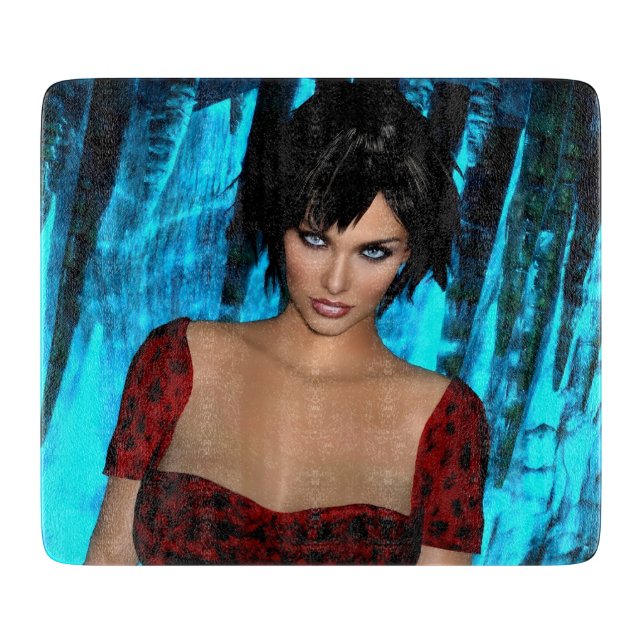 The World Behind the Eyes cutting board (Front)