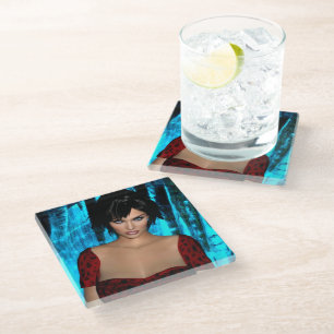 The World Behind the Eyes glass coaster