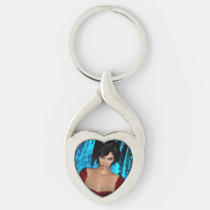 The World Behind the Eyes metal keychain