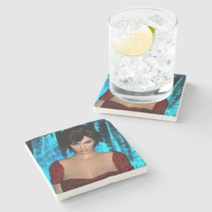 The World Behind the Eyes stone coaster