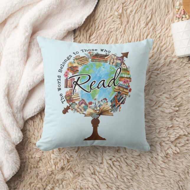The World Belongs to Those Who Read  Cushion (Blanket)