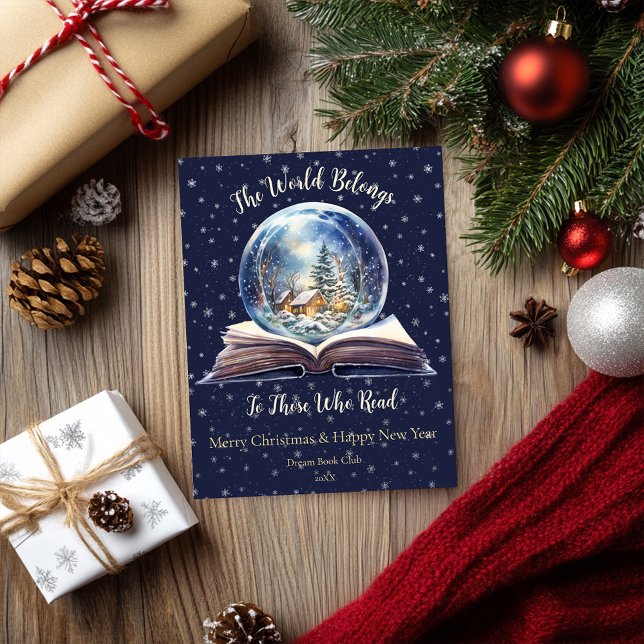 The World Belongs To Those Who Read  Design Holiday Card (Creator Uploaded)