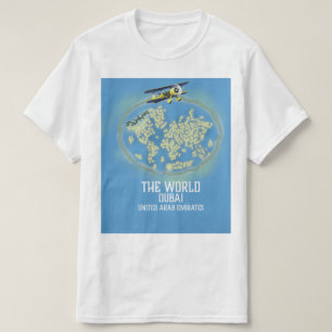 The World Dubai United Arab Emirates map T-Shirt