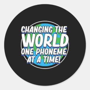 The World Dyslexia Awareness Therapist Graphic  Classic Round Sticker
