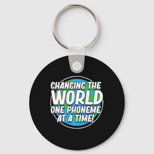 The World Dyslexia Awareness Therapist Graphic Key Ring