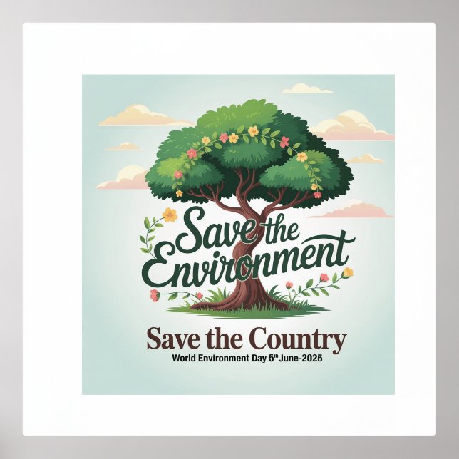 The world environment day baby kids 2025 foil prints (Front)