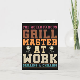 The World Famous Grill Master At Work Funny Bbq Rb Card