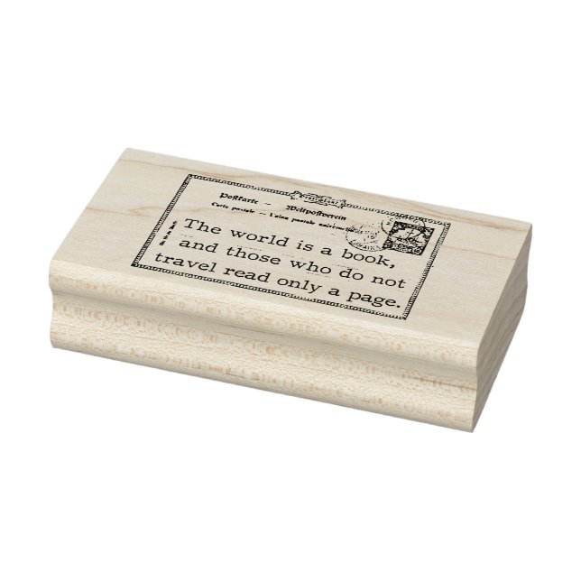 The World is a Book Rubber Art Stamp (Stamp)