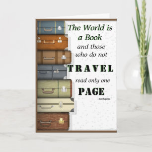The World is a Book St Augustine travel quote Card