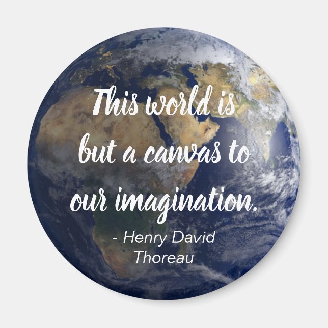 The World is a Canvas Inspiring Quote Magnet (Front)