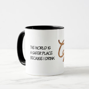 The world is a safer place funny mug