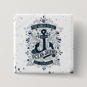 The World Is Big - Go Explore 15 Cm Square Badge