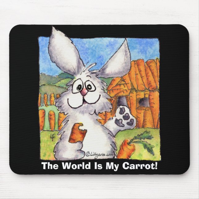 The World is My Carrot Mouse Mat (Front)