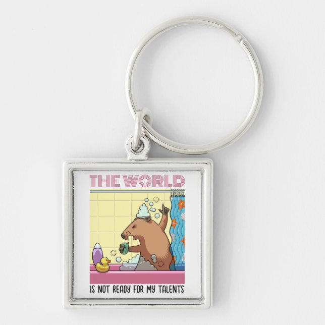 The World Is Not Ready Singing Groundhog Key Ring (Front)