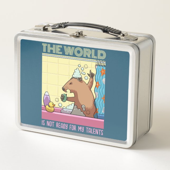 The World Is Not Ready Singing Groundhog Metal Lunch Box (Front)
