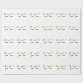 "The World Is Your Canvas" Minimalist Wrapping Paper