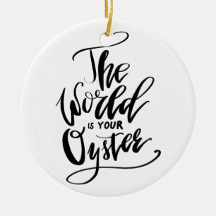 The World Is Your Oyster Ceramic Tree Decoration