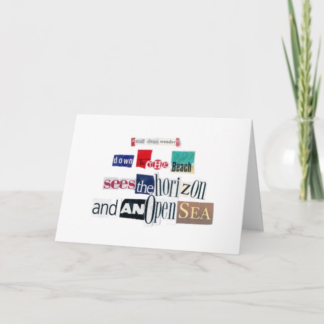 "THE WORLD IS YOUR OYSTER" GREETING CARD (Front)