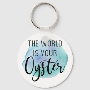 The world is your oyster key ring
