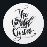 The World Is Your Oyster Large Clock<br><div class="desc">The World Is Your Oyster</div>