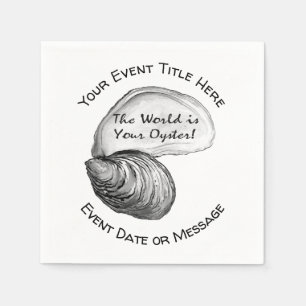 The World is Your Oyster Paper Plate Napkin