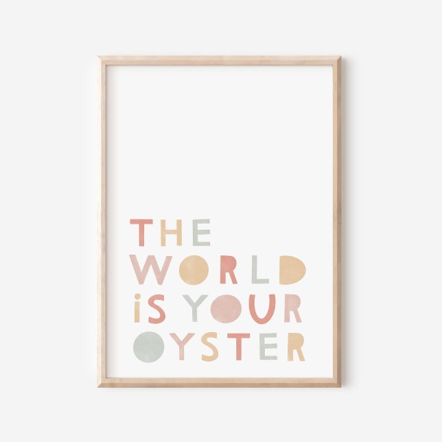 The World Is Your Oyster Pastel Nursery Poster (Creator Uploaded)