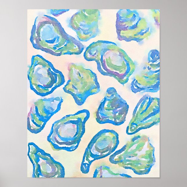 The World is Your Oyster Watercolor Print (Front)