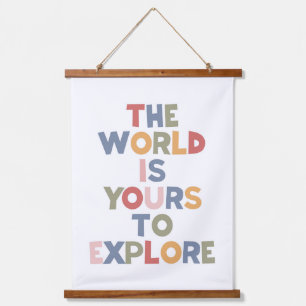 The World Is Yours To Explore Hanging Tapestry