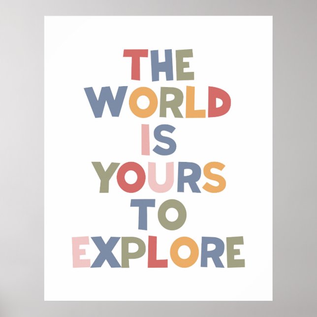 The World Is Yours To Explore Poster (Front)