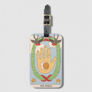 The World modern Major Arcana tarot card Luggage Tag