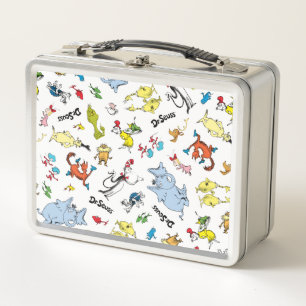 The World of Dr. Seuss Pattern Metal Lunch Box