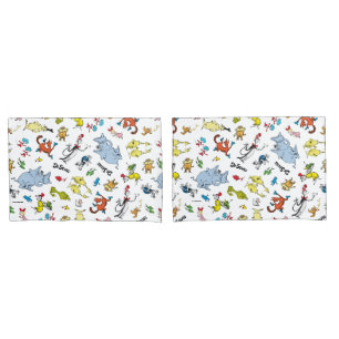 The World of Dr. Seuss Pattern Pillowcase