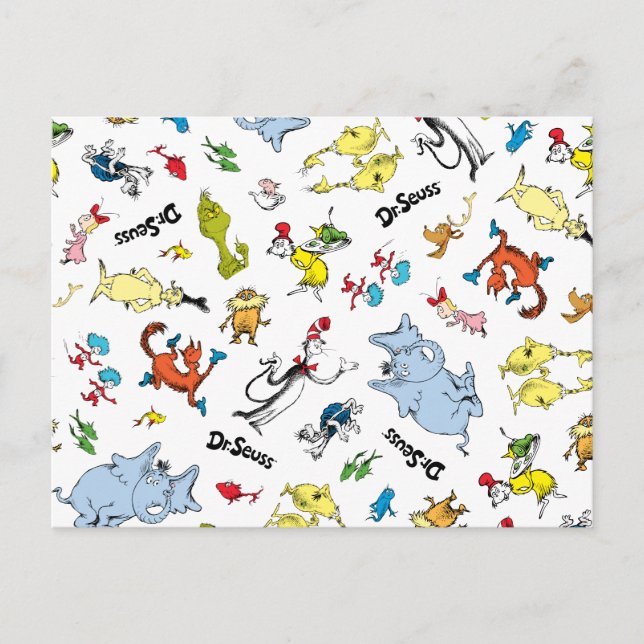 The World of Dr. Seuss Pattern Postcard (Front)