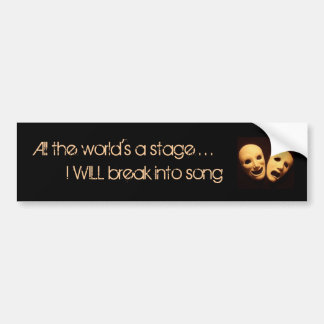 The world of musical theatre bumper sticker